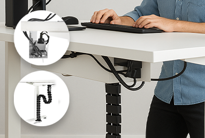 standing desk cable management