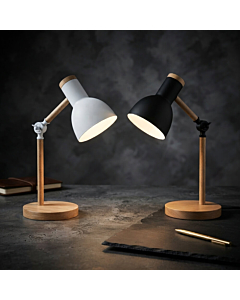 Adjustable LED Wooden Desk Lamp