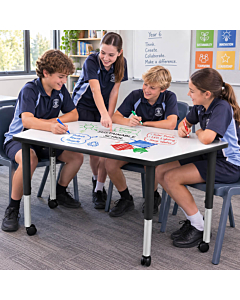 Adjustable Whiteboard Trapezium Classroom Desk