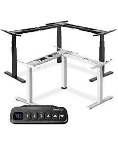 L-Shape Standing Desk Leg System Only, Tri Motor, 3 Stage