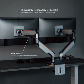 Dual Monitor Mount With Articulating Arms